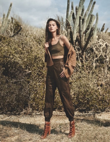 Bruna Tenorio Models Desert Chic Looks for Madame Germany