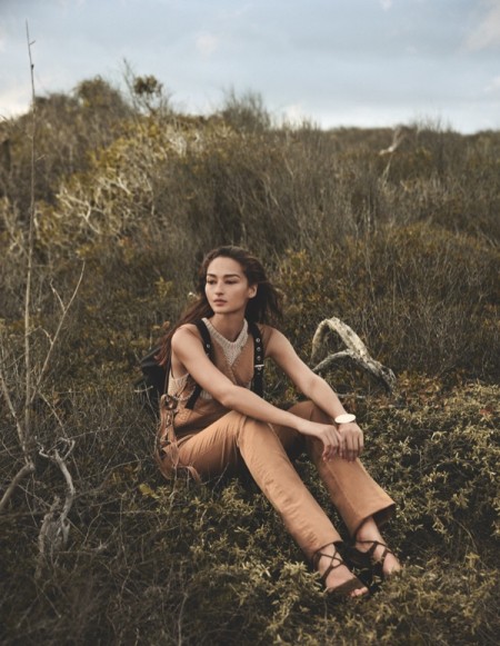 Bruna Tenorio Models Desert Chic Looks for Madame Germany