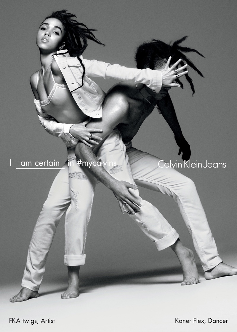 FKA Twigs strikes a pose in Calvin Klein Jeans' spring 2016 campaign