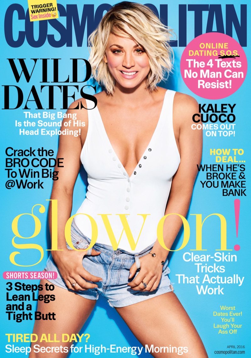 Kaley Cuoco on Cosmopolitan Magazine April 2016 Cover