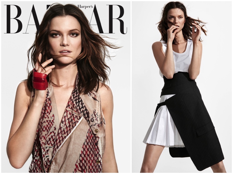 Kasia Struss Models Spring Looks for BAZAAR Poland by Kevin Sinclair