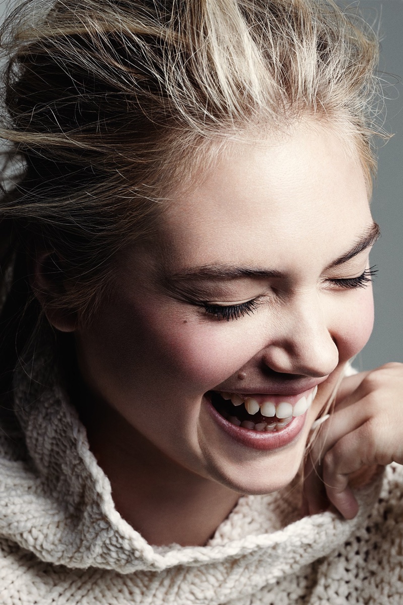 Kate Upton is all smiles in the beauty shoot