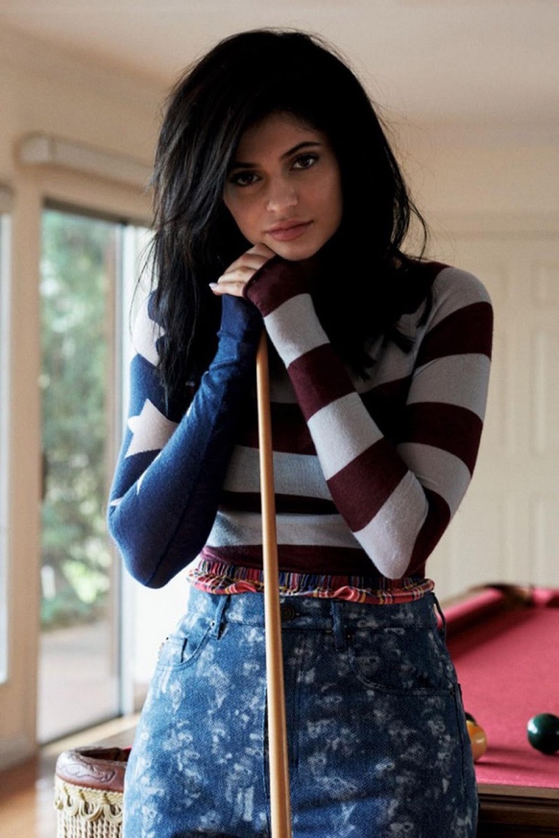 Kylie Jenner gets patriotic in a Marc Jacobs sweater and pants with stars and stripes