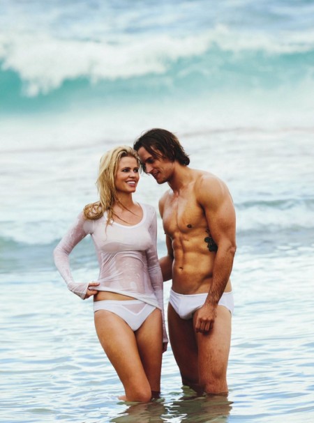 Lara Stone Flaunts Her Swimsuit Figure in Vogue Australia