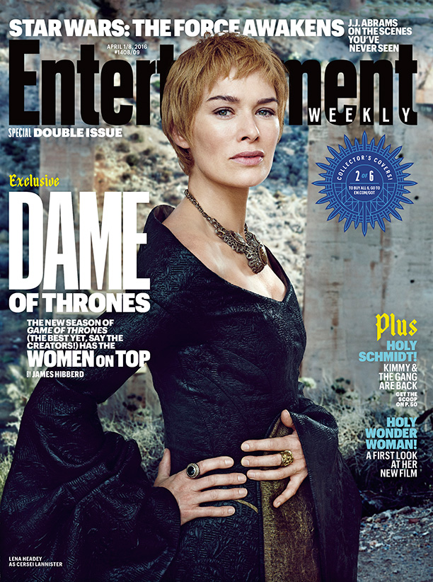 Lena Headey as Cersei Lannister on Entertainment Weekly April 2016 Cover