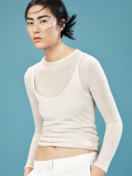 Liu Wen Models 90s Minimalism for Mango's March Campaign
