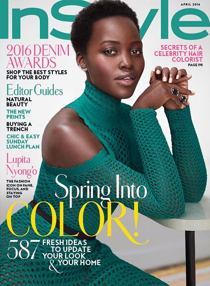 Lupita Nyong'o on InStyle Magazine April 2016 Cover