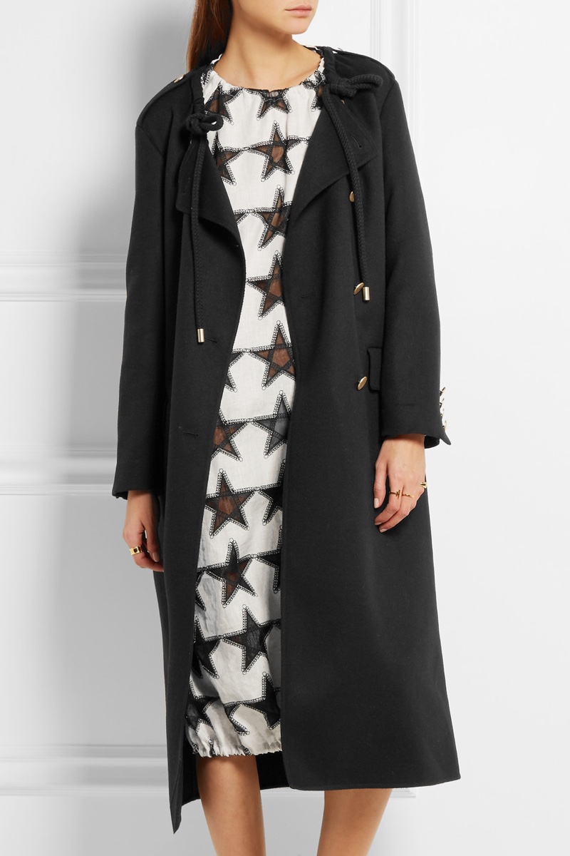 Max Mara Double-Breasted Wool & Angora Blend Coat