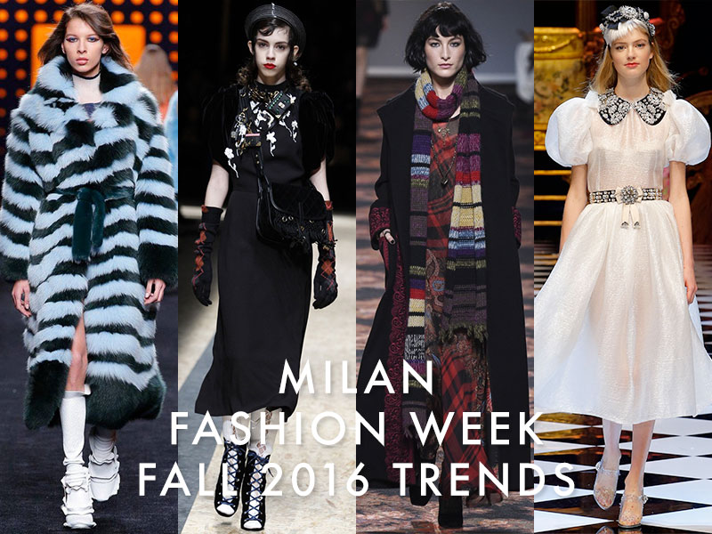 Top Fall / Winter 2016 Trends from Milan Fashion Week