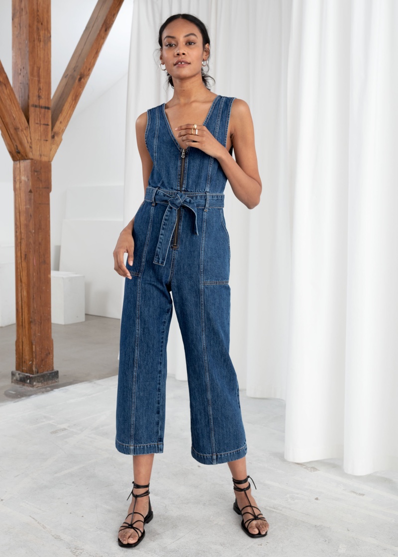 & Other Stories Belted Denim Jumpsuit $99