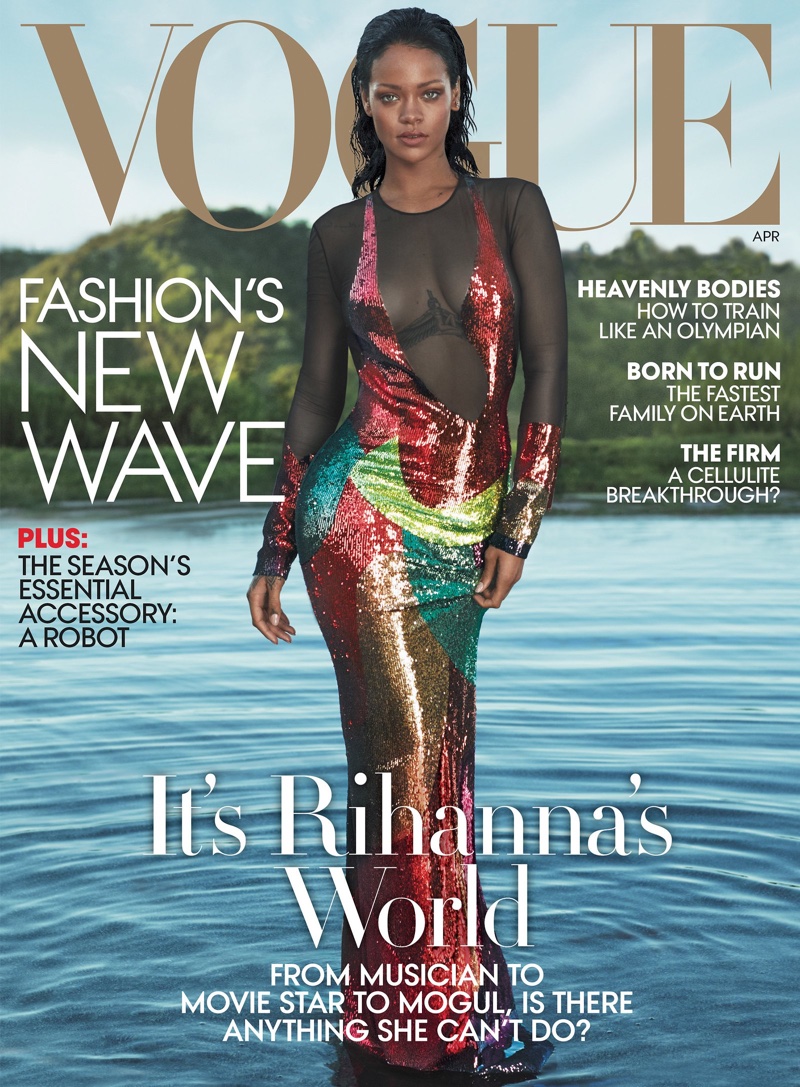 Rihanna on VOGUE April 2016 Cover. Photo: Mert & Marcus