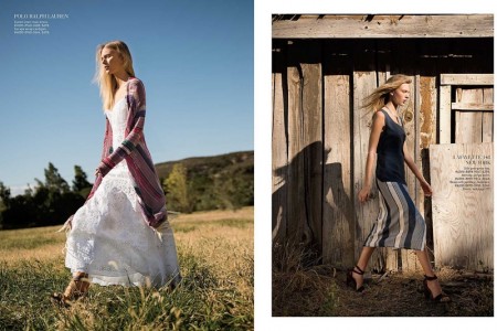 Juliana Schurig Models Folk Fashion for Saks Fifth Avenue