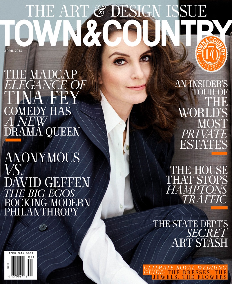 Tina Fey on Town & Country Magazine April 2016 Cover