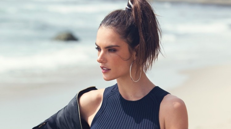 Alessandra Ambrosio Brings Sporty Style to the Beach for The Edit