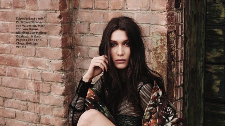 Bella Hadid Models Street Style in Cover Story for Glamour Germany