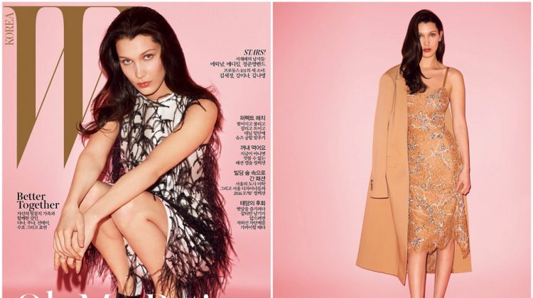 Bella Hadid Turns Up the Glam in W Korea Cover Story