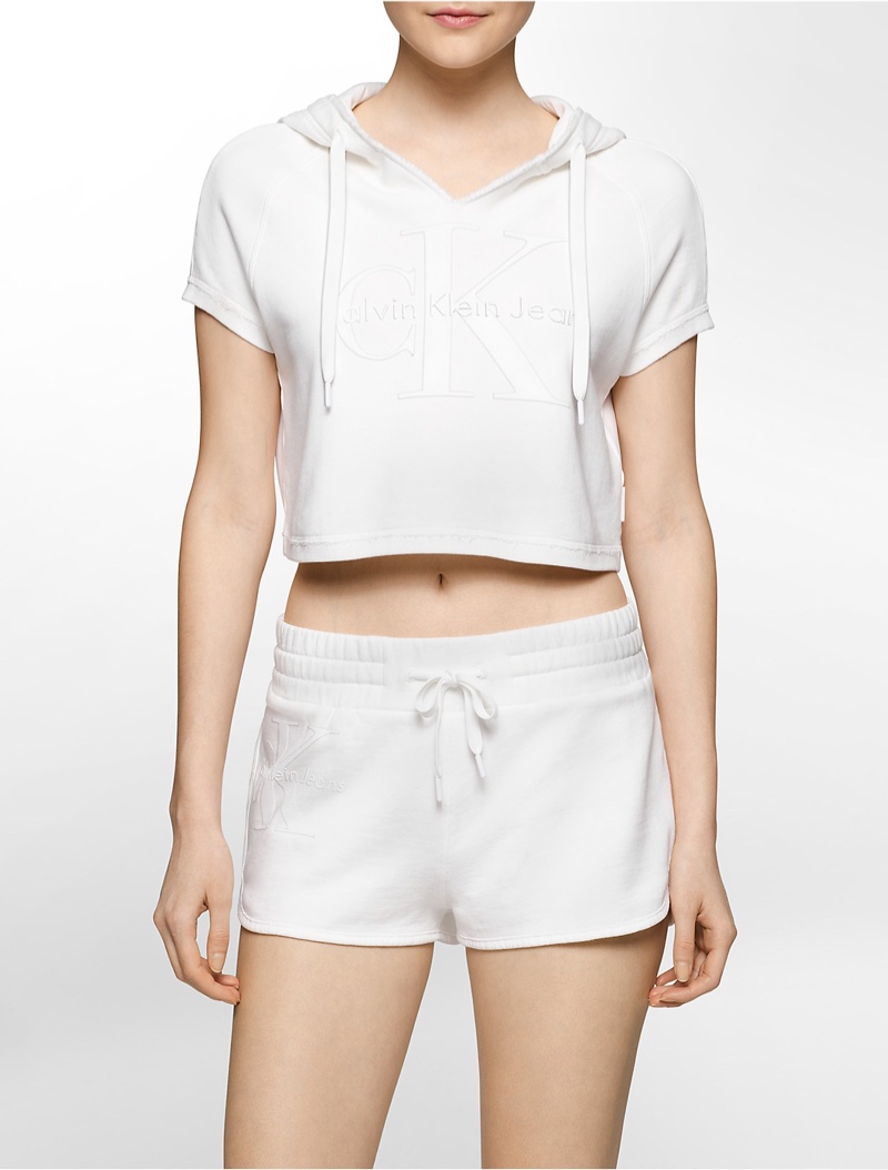 Calvin Klein Limited Edition Cropped Pull On Hoodie