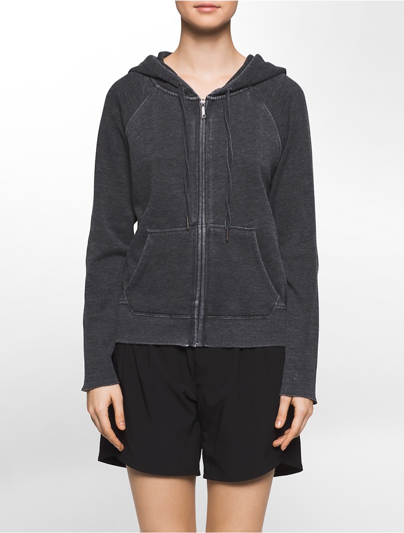 Calvin Klein Performance Mixed Media Hooded Sweatshirt