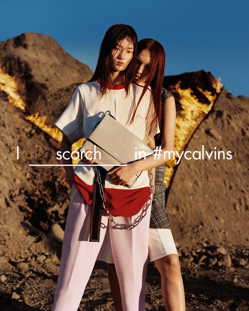 Hyunji Shin and Yuan Bo star in Calvin Klein Platinum's spring 2016 campaign