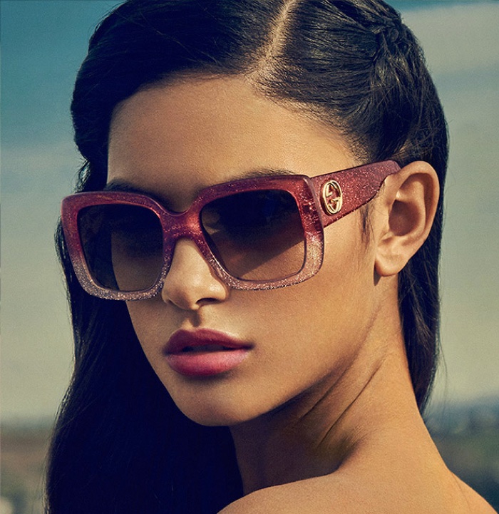 Gucci Oversized Glitter Sunglasses