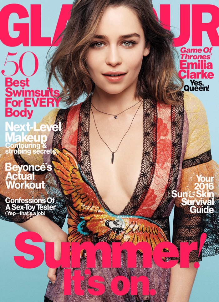 Emilia Clarke on Glamour Magazine May 2016 Cover