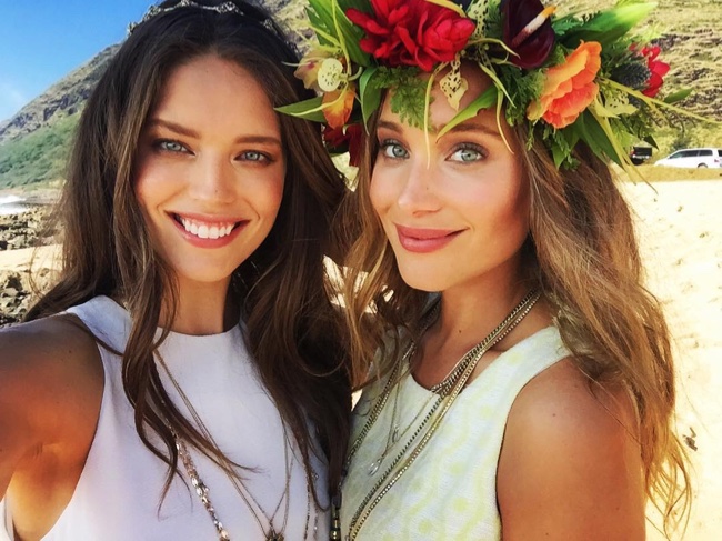 Emily DiDonato and Hannah Davis are all smiles on Instagram. 
