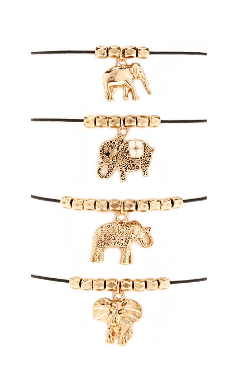 Forever 21 Beaded Elephant Bracelet Set $5.90