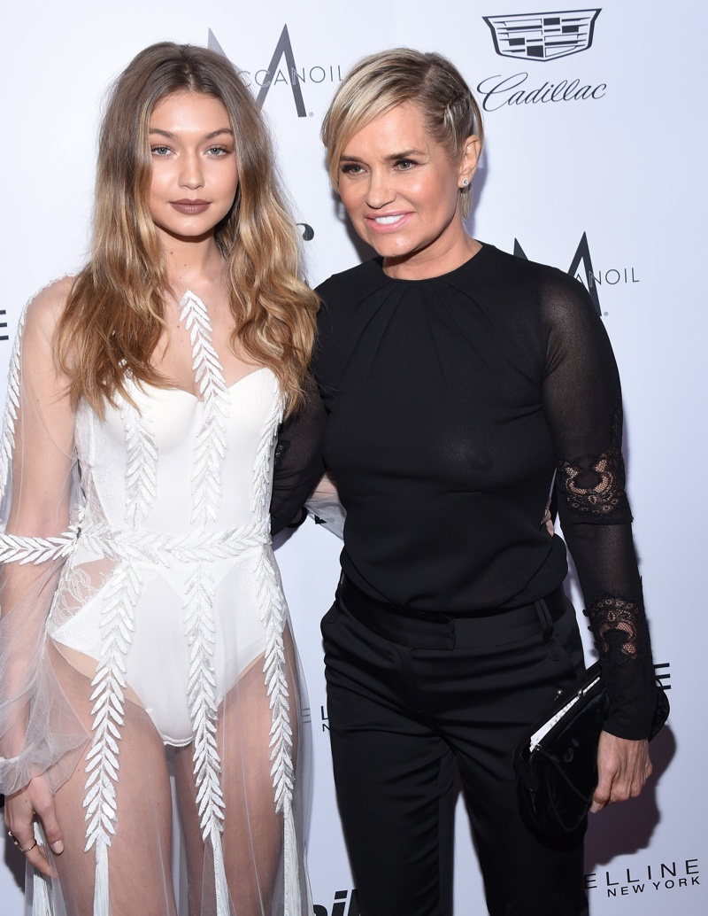 MARCH 2016: Gigi Hadid attends the 2016 Daily Front Row Los Angeles Awards with mother Yolanda Hadid. Photo: DFree / Shutterstock.com