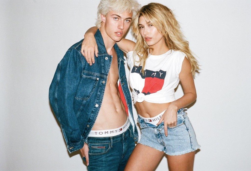 Lucky Blue Smith and Hailey Baldwin star in Tommy Hilfiger's new denim campaign
