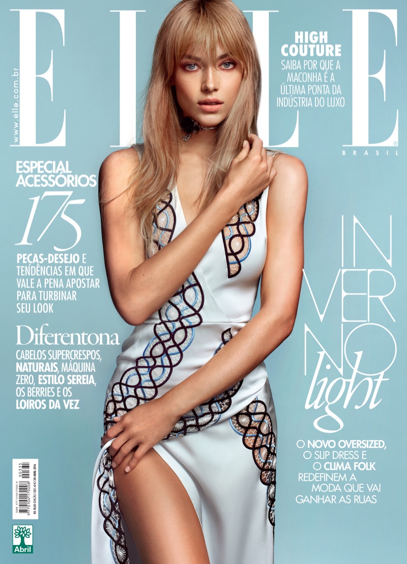 Hannah Ferguson on ELLE Brazil April 2016 Cover