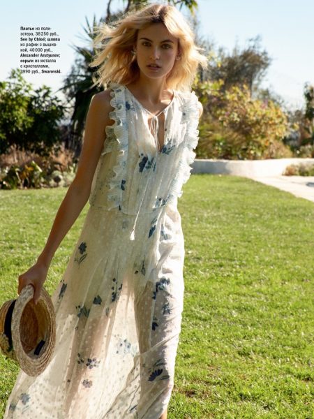 Isabelle Sauer Models Spring Dresses for Glamour Russia – Fashion Gone ...