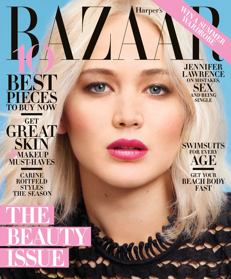 Jennifer Lawrence on Harper's Bazaar May 2016 Cover