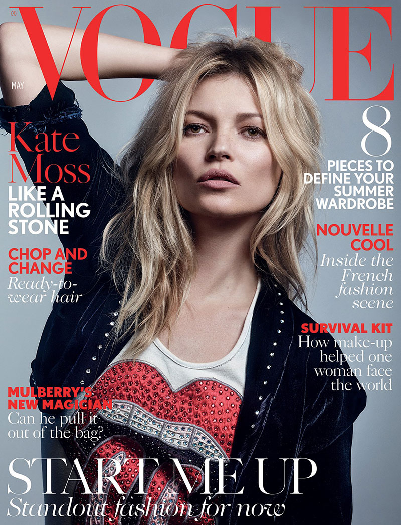 Kate Moss on Vogue UK May 2016 Cover