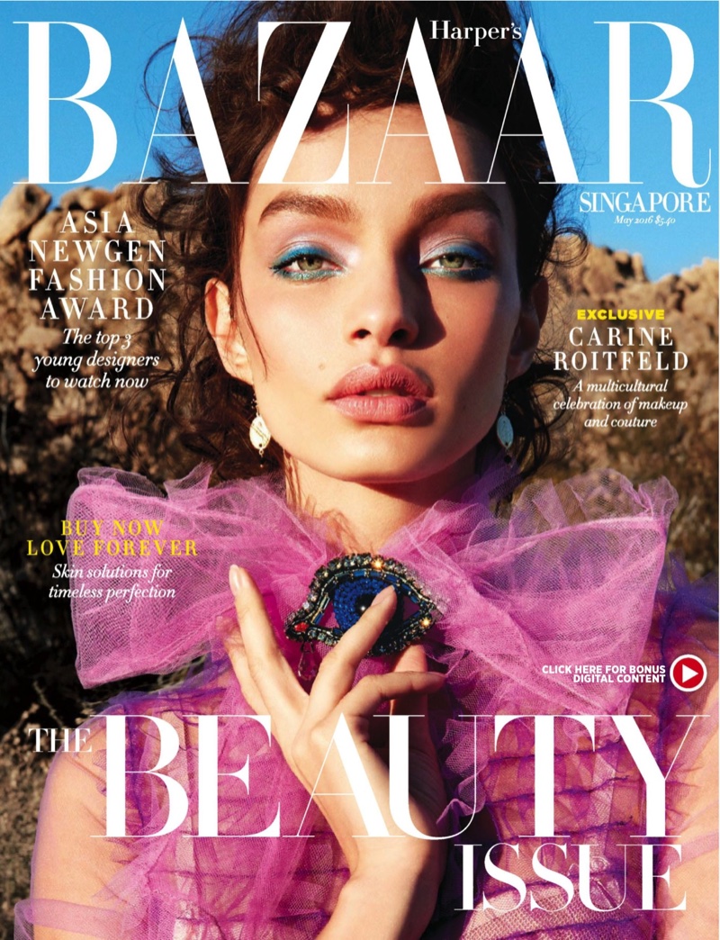 Luma Grothe on Harper’s Bazaar Singapore May 2016 Cover