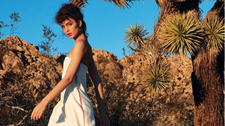 Luma Grothe Wears Glamorous Desert Style in BAZAAR Singapore