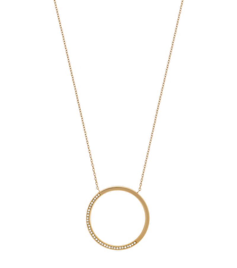 Michael Kors Pave Gold Tone Pendant Necklace