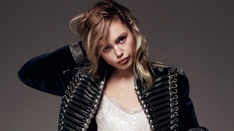Staz Lindes Rocks Military-Inspired Jackets for Vogue Russia