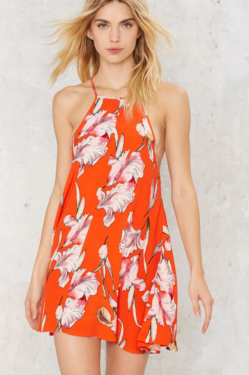 Minkpink Tangerine Dream Floral Print Dress