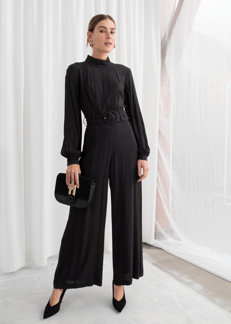 & Other Stories Long Sleeve Belted Jumpsuit $129