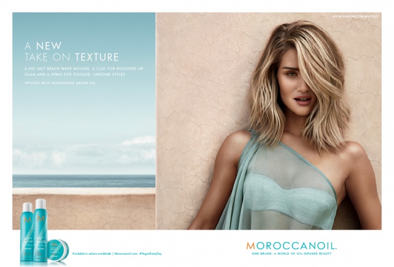 Rosie Huntington-Whiteley stars in Texture campaign for Moroccanoil