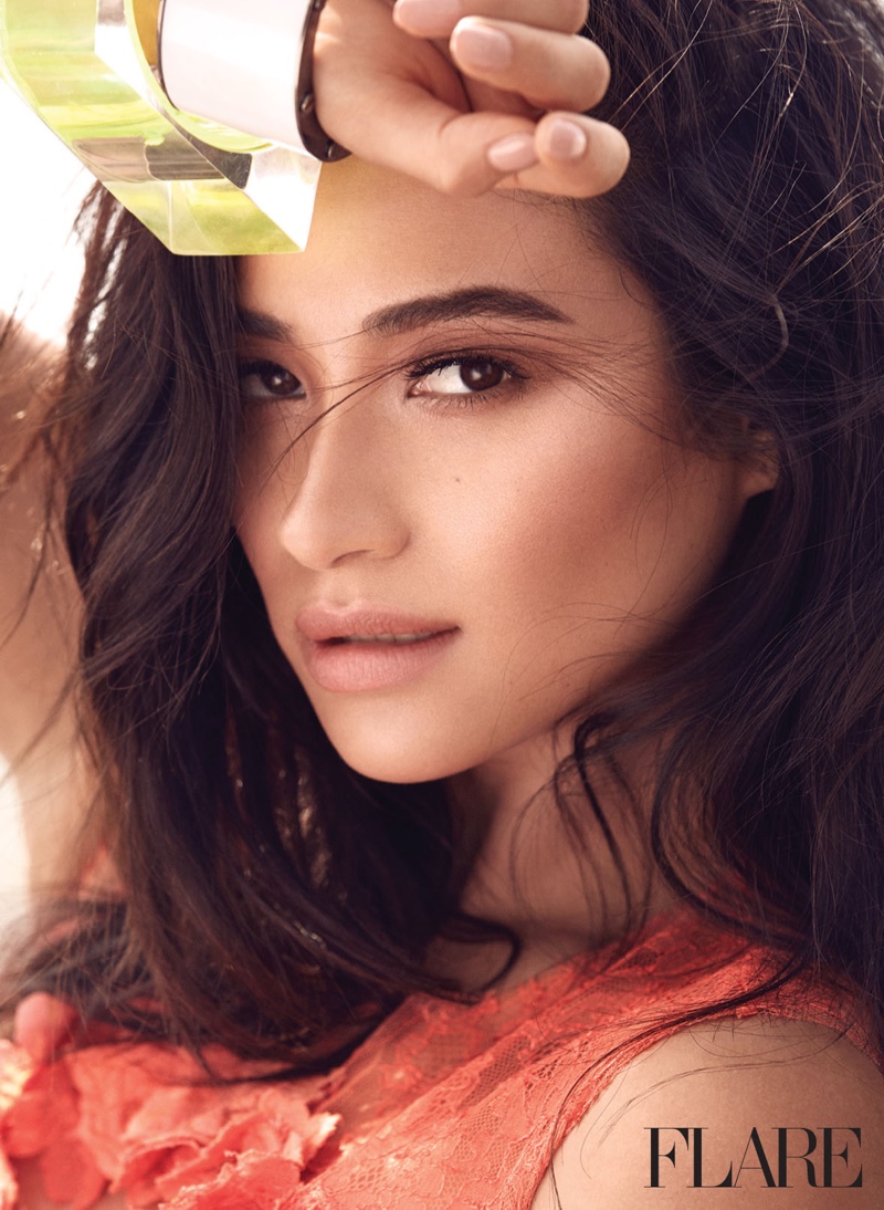 Shay Mitchell gets her closeup in the May issue of FLARE Magazine