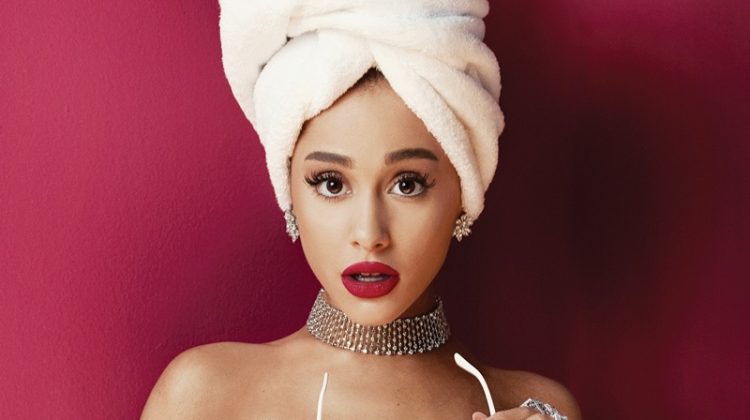 Ariana Grande Poses in Towel-Clad Shoot for Billboard Magazine