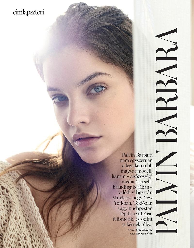 Barbara Palvin gets her closeup in Maison Mere cardigan sweater