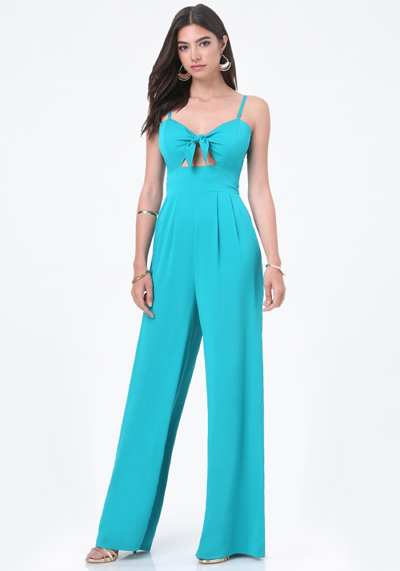 Bebe Dani Front-Tie Jumpsuit