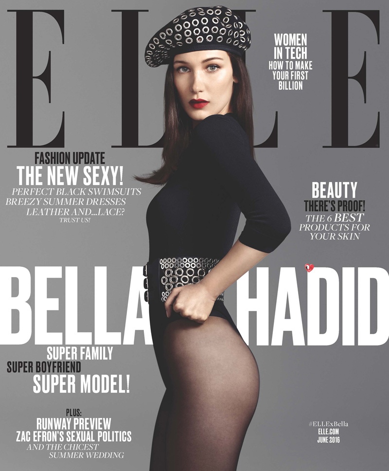 Bella Hadid on ELLE Magazine June 2016 Cover