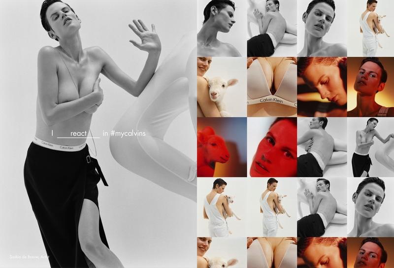 Saskia de Brauw goes topless for Calvin Klein's spring 2016 campaign