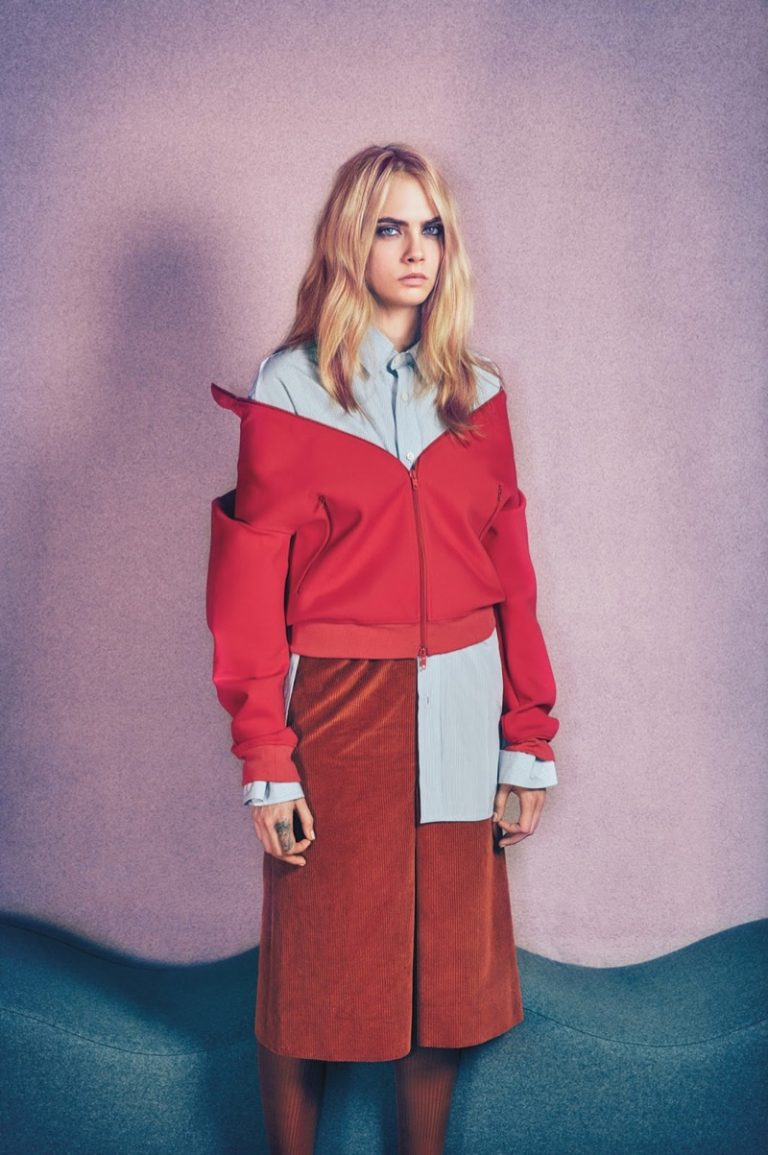 Cara Delevingne Works It in the Fall Collections for W 