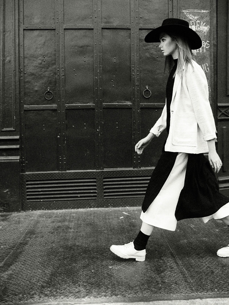 Priory NYC Coat, Tunic and Pant; Acne Shoes and Alessandra Rivera Hat