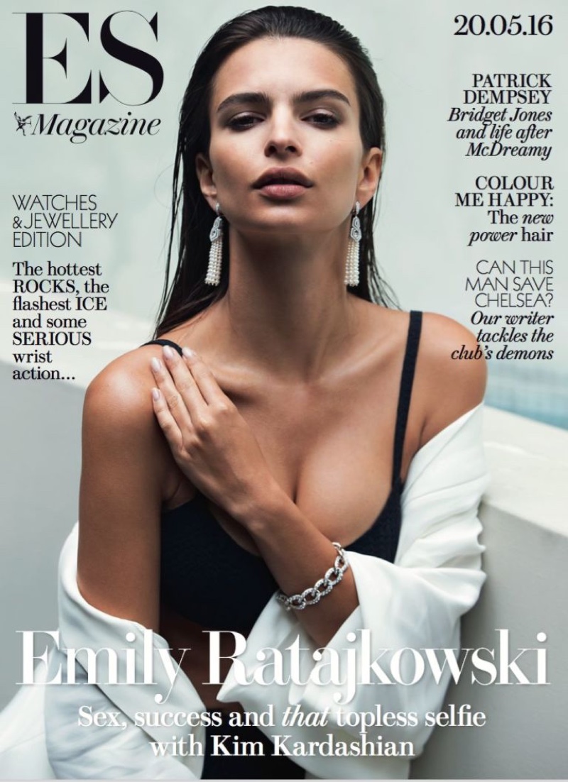 Emily Ratajkowski on ES Magazine May 2016 Cover