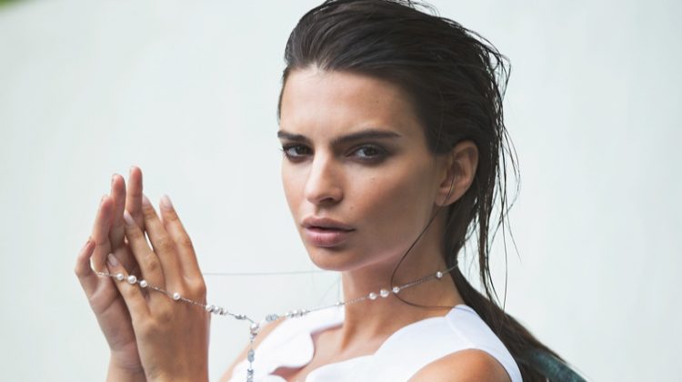 Emily Ratajkowski Stars in ES Magazine, Talks Topless Selfie with Kim Kardashian